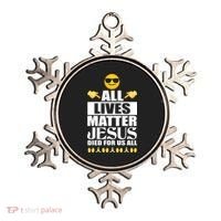 All Lives Matter Jesus Died For Us All Emoji Ornament thumb 0
