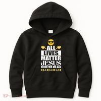 All Lives Matter Jesus Died For Us All Emoji Kids Hoodie thumb 0
