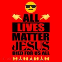 All Lives Matter Jesus Died For Us All Emoji Santa Hat thumb 1