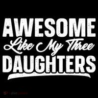 Awesome Like My Three Daughters Gift Funny Fathers Day Mousepad thumb 1