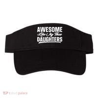 Awesome Like My Three Daughters Gift Funny Fathers Day Visor thumb 0