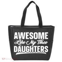 Awesome Like My Three Daughters Gift Funny Fathers Day Tote Bag thumb 0