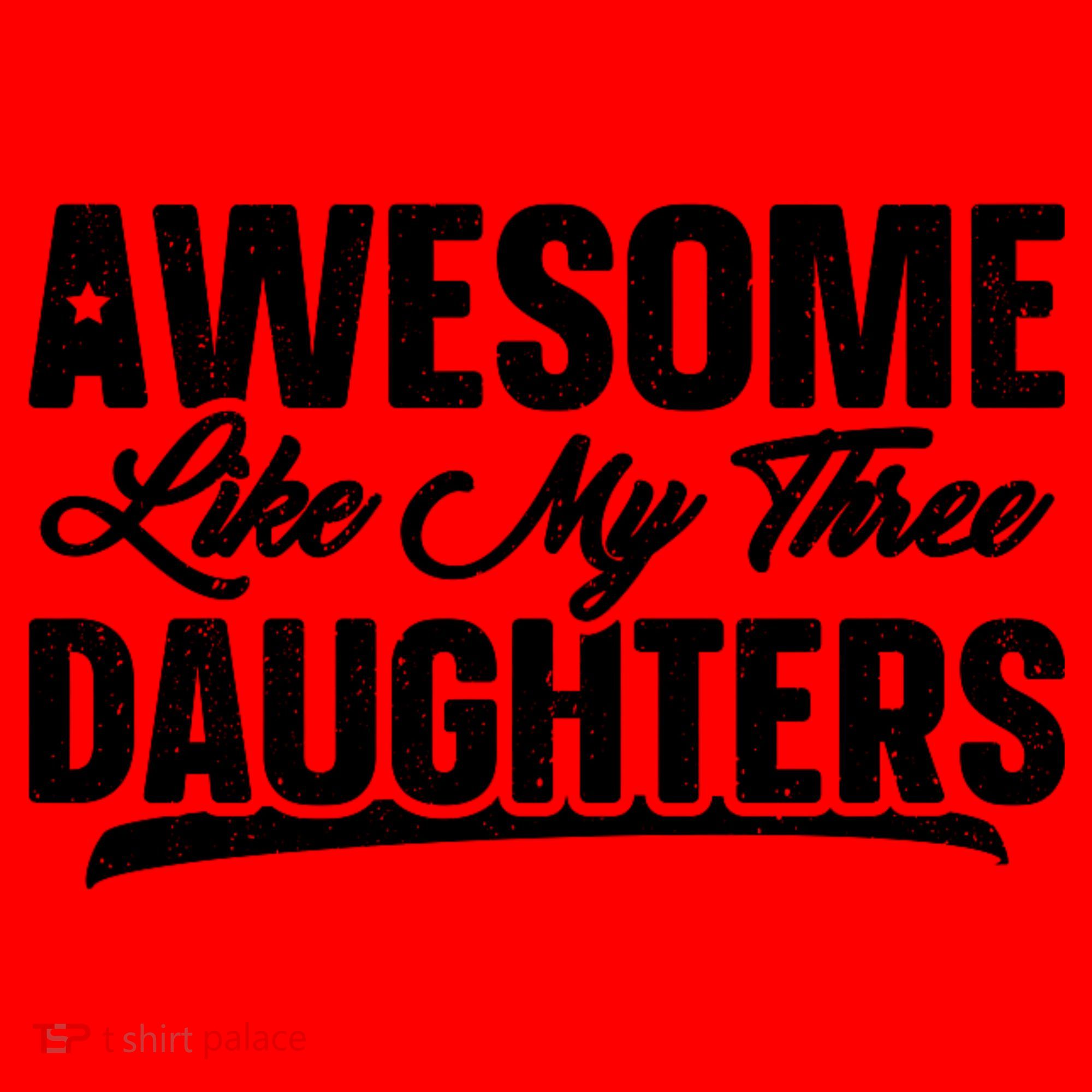 Awesome Like My Three Daughters Gift Funny Fathers Day Santa Hat
