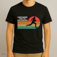 Awesome Like My Daughter Vintage Football T-Shirt thumb 3