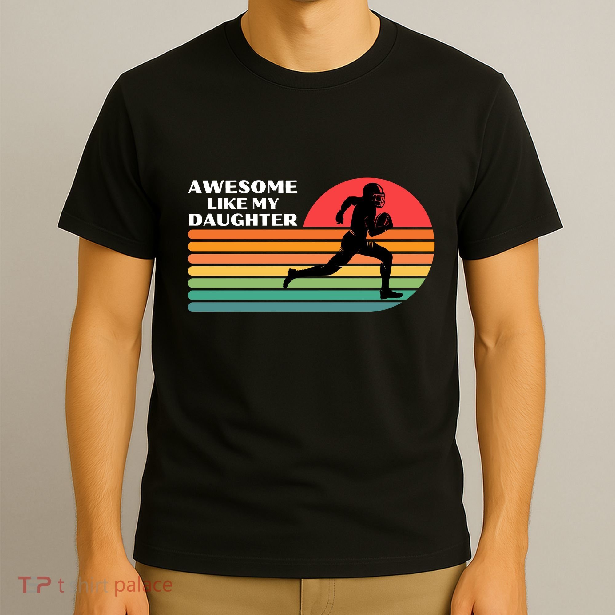 Awesome Like My Daughter Vintage Football T-Shirt