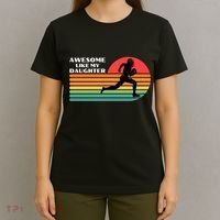 Awesome Like My Daughter Vintage Football T-Shirt thumb 4