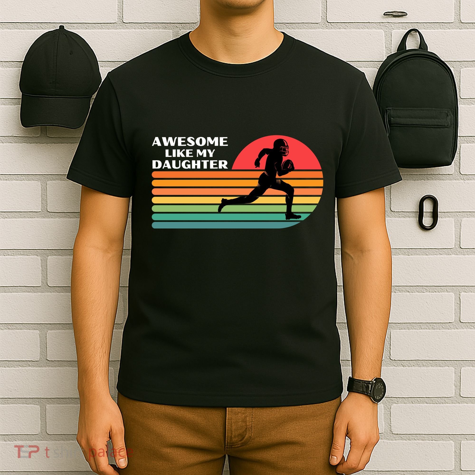 Awesome Like My Daughter Vintage Football T-Shirt