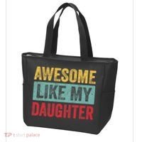 Awesome Like My Daughter FatherS Day Dad Day Funny Dad Tote Bag thumb 3