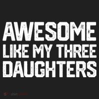 Awesome Like My Three Daughters FatherS Day Women's Sweatshirt thumb 2