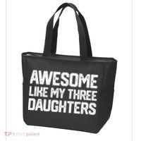 Awesome Like My Three Daughters FatherS Day Tote Bag thumb 3