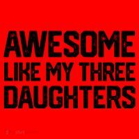 Awesome Like My Three Daughters FatherS Day Santa Hat thumb 1