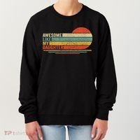 Awesome Like My Daughter Retro Funny Dad Fathers Day Women's Sweatshirt thumb 0