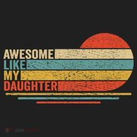 Awesome Like My Daughter Retro Funny Dad Fathers Day Tumbler thumb 3