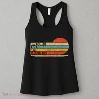 Awesome Like My Daughter Retro Funny Dad Fathers Day Women's Tank Top thumb 3