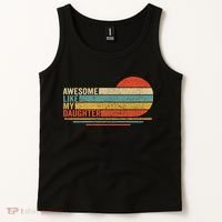 Awesome Like My Daughter Retro Funny Dad Fathers Day Tank Top thumb 2