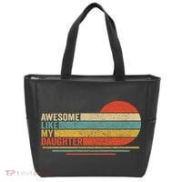 Awesome Like My Daughter Retro Funny Dad Fathers Day Tote Bag thumb 0