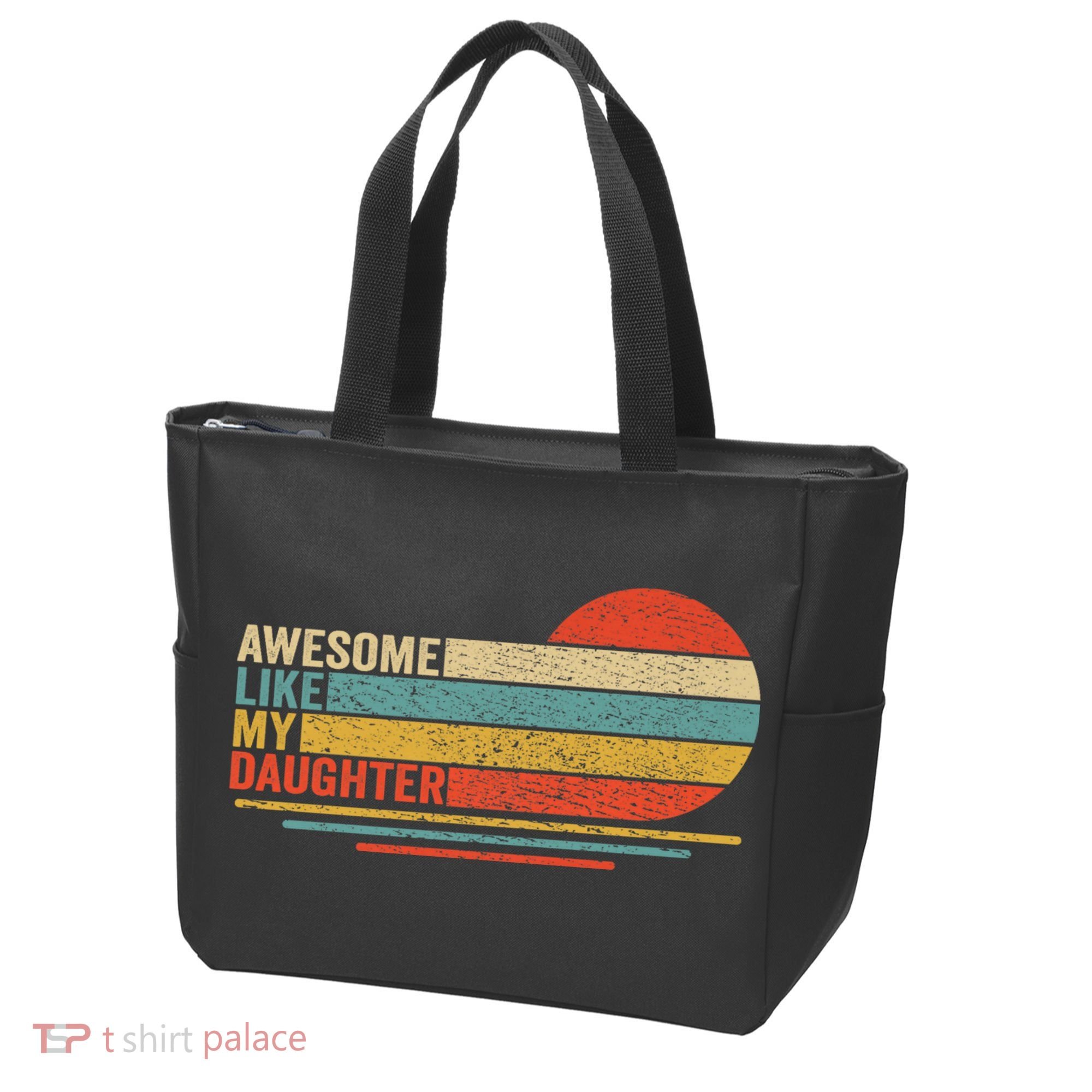 Awesome Like My Daughter Retro Funny Dad Fathers Day Tote Bag