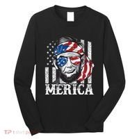 Abraham Lincoln Merica 4th Of July American Flag Long Sleeve Shirt thumb 0