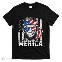 Abraham Lincoln Merica 4th Of July American Flag T-Shirt thumb 0