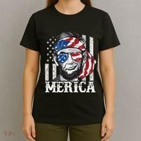 Abraham Lincoln Merica 4th Of July American Flag T-Shirt thumb 4