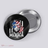 Abraham Lincoln Merica 4th Of July American Flag Button thumb 0