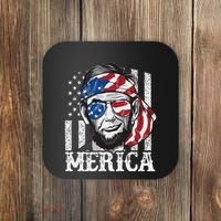 Abraham Lincoln Merica 4th Of July American Flag Coaster thumb 0