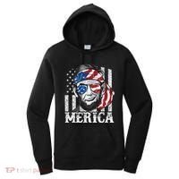 Abraham Lincoln Merica 4th Of July American Flag Women's Hoodie thumb 0