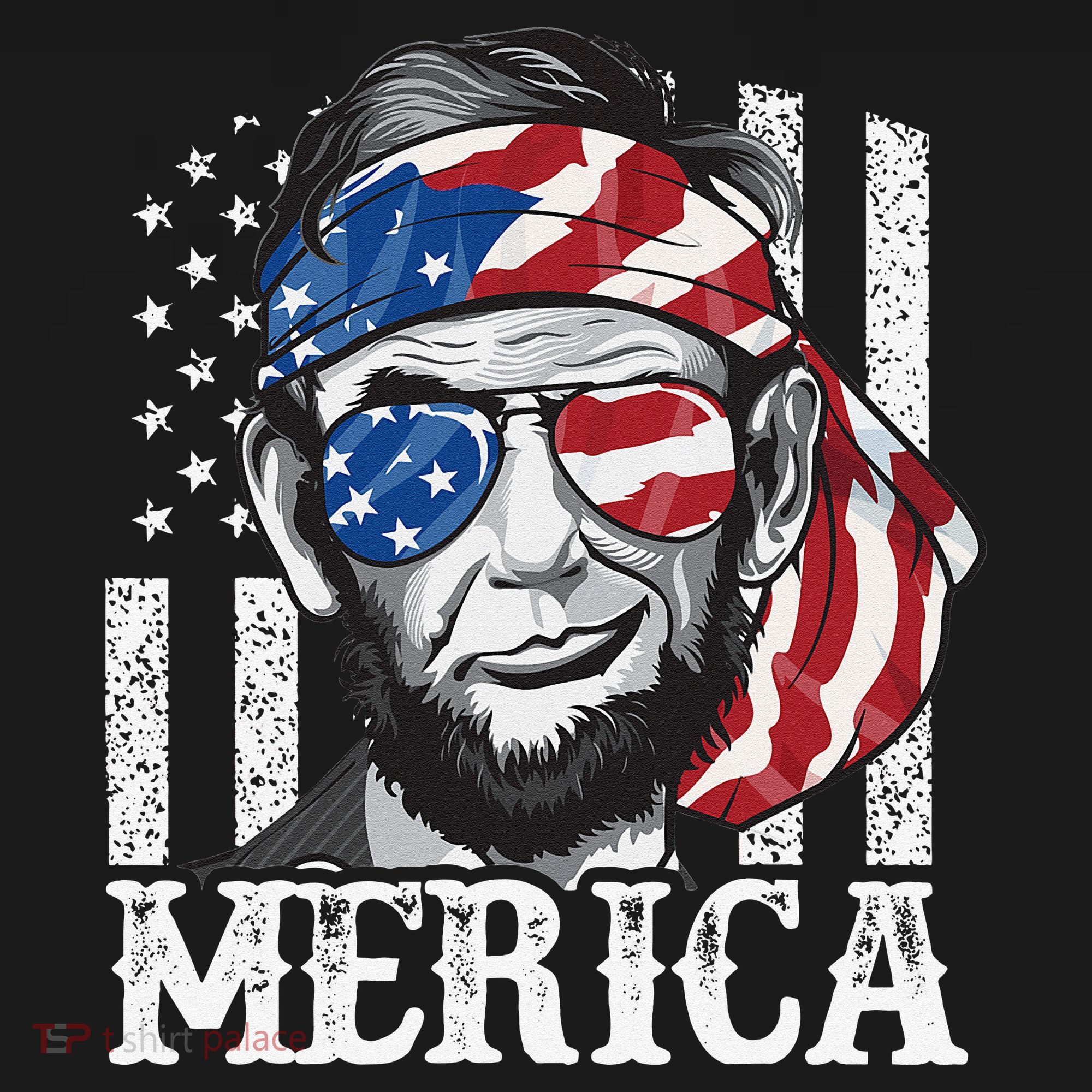 Abraham Lincoln Merica 4th Of July American Flag Women's Hoodie