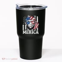Abraham Lincoln Merica 4th Of July American Flag Tumbler thumb 0