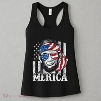 Abraham Lincoln Merica 4th Of July American Flag Women's Tank Top thumb 3