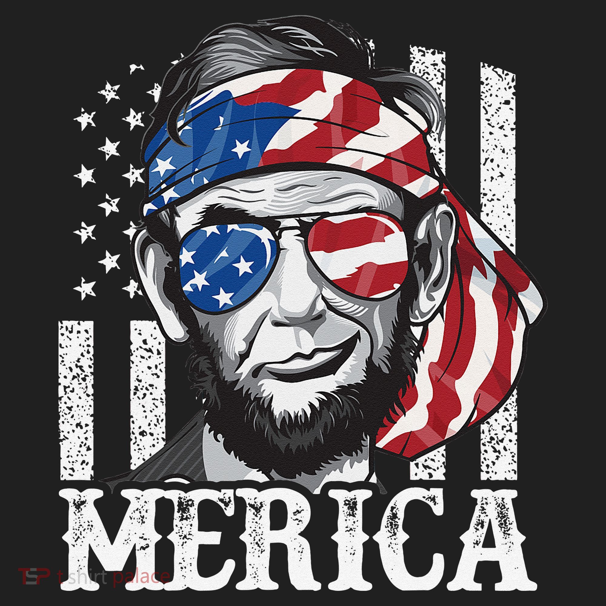 Abraham Lincoln Merica 4th Of July American Flag Hat