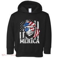 Abraham Lincoln Merica 4th Of July American Flag Toddler Hoodie thumb 0