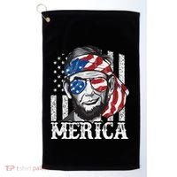 Abraham Lincoln Merica 4th Of July American Flag Golf Towel thumb 0