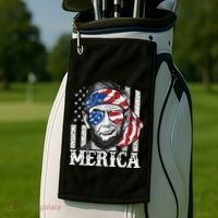 Abraham Lincoln Merica 4th Of July American Flag Golf Towel thumb 2
