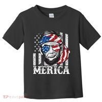 Abraham Lincoln Merica 4th Of July American Flag Toddler T-Shirt thumb 0