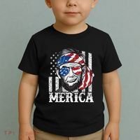 Abraham Lincoln Merica 4th Of July American Flag Toddler T-Shirt thumb 2