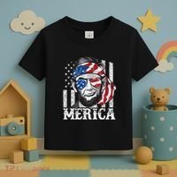 Abraham Lincoln Merica 4th Of July American Flag Toddler T-Shirt thumb 3