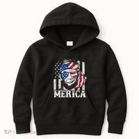 Abraham Lincoln Merica 4th Of July American Flag Kids Hoodie thumb 0