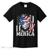 Abraham Lincoln Merica 4th Of July American Flag Kids T-Shirt thumb 0