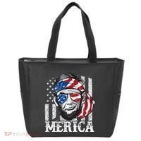 Abraham Lincoln Merica 4th Of July American Flag Tote Bag thumb 0
