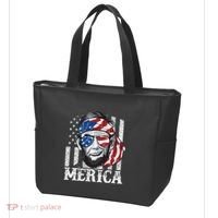 Abraham Lincoln Merica 4th Of July American Flag Tote Bag thumb 3