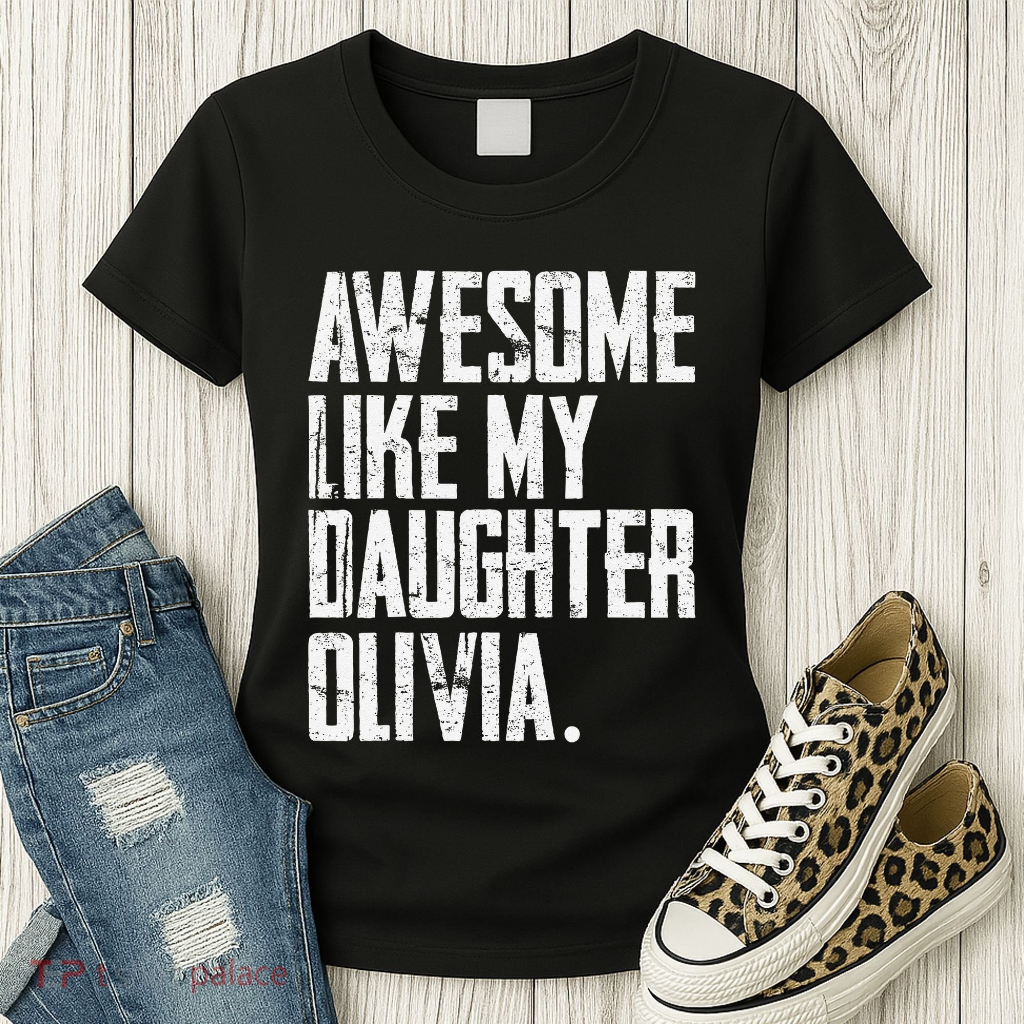 Awesome Like My Daughter Olivia Name Funny Dad FatherS Day Women's T-Shirt