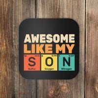 Awesome Like My Son Periodic Table Father's day Chemistry Coaster thumb 0