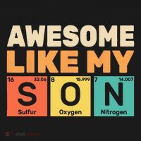 Awesome Like My Son Periodic Table Father's day Chemistry Women's Hoodie thumb 2
