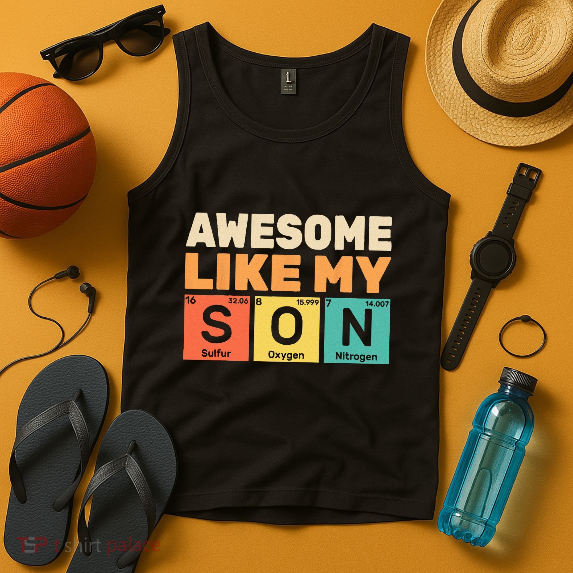 Awesome Like My Son Periodic Table Father's day Chemistry Tank Top