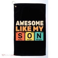 Awesome Like My Son Periodic Table Father's day Chemistry Golf Towel thumb 0