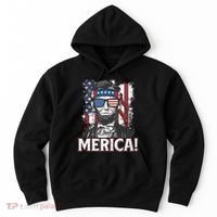 Abraham Lincoln Merica USA American Flag 4th of July Hoodie thumb 0