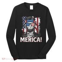 Abraham Lincoln Merica USA American Flag 4th of July Long Sleeve Shirt thumb 0