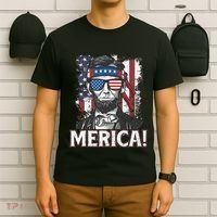Abraham Lincoln Merica USA American Flag 4th of July T-Shirt thumb 6