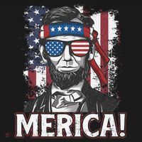 Abraham Lincoln Merica USA American Flag 4th of July Mousepad thumb 1